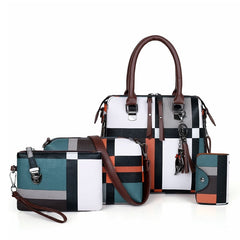 Set of Four Plaid Women's Handbags