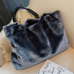 Women's Eco Fur Tote Bag