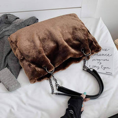 Women's Eco Fur Tote Bag