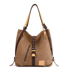 Fashion Solid Women's Canvas Shoulder Bag