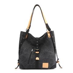 Fashion Solid Women's Canvas Shoulder Bag