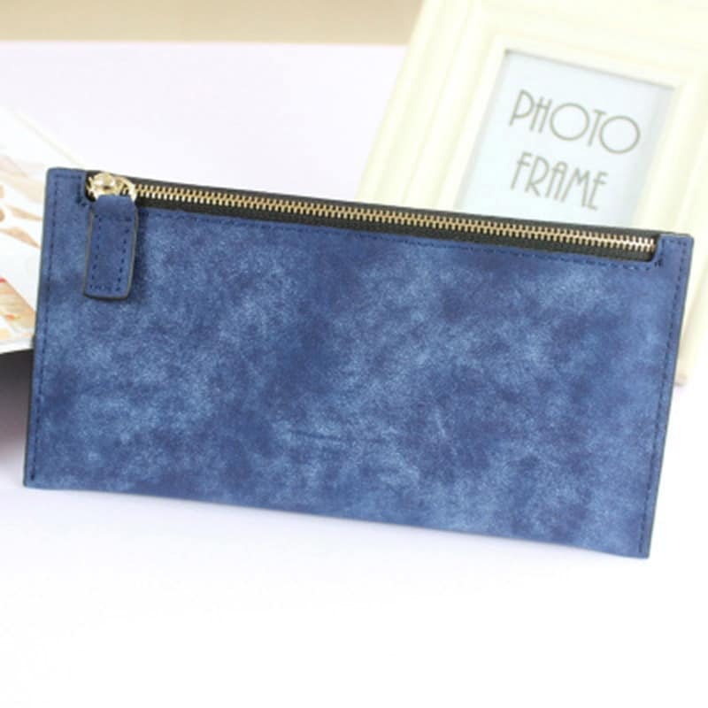 Women's Slim Marble Leather Wallet