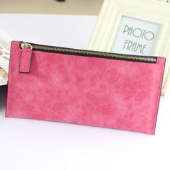 Women's Slim Marble Leather Wallet