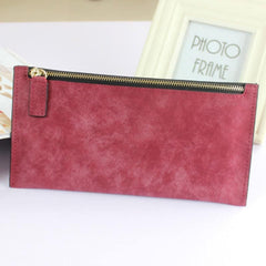 Women's Slim Marble Leather Wallet