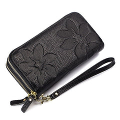 Genuine Leather Floral Women's Wallet