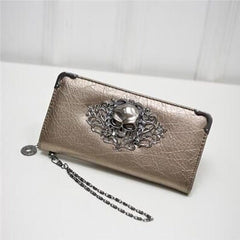 Women's Lace Skull Wallet