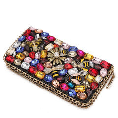 Women's Fashion Crystal Embelished Wallet