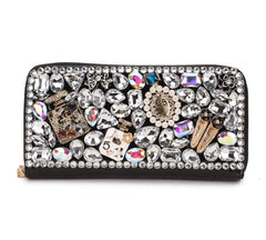 Women's Fashion Crystal Embelished Wallet