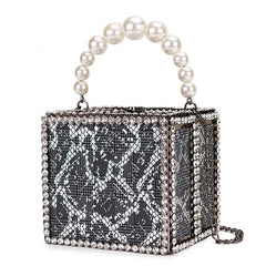 Women's Beaded Box Shoulder Bag