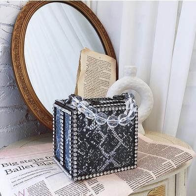 Women's Beaded Box Shoulder Bag