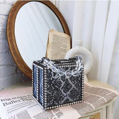 Women's Beaded Box Shoulder Bag