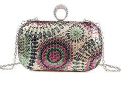 Women's Boho Style Crystal Clutch