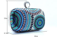 Women's Boho Style Crystal Clutch