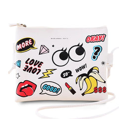 Women's Funny Cartoon Printed Clutch