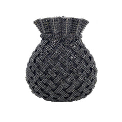 Women's Pouch Shaped Crystal Clutch