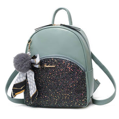 Women's Glittering Backpack with Bow
