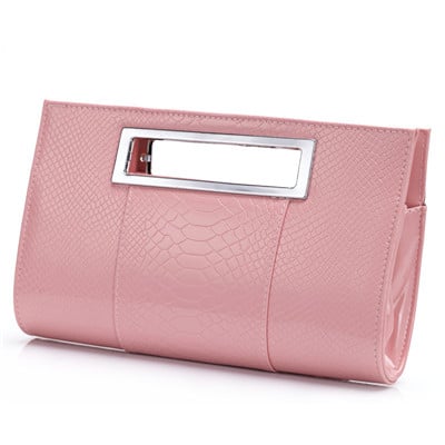 Women's PU Leather Alligator Design Clutch