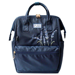 Women's Lavender Embroidery Travel Backpack