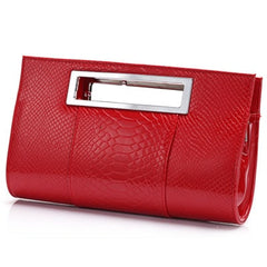 Women's PU Leather Alligator Design Clutch