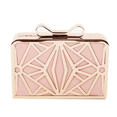 Women's Gold Geometric Clutch