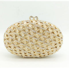 Women's Mini Evening Bag with Crystlas and Pearls