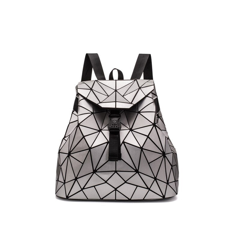 Women's Geometric Drawstring Backpack