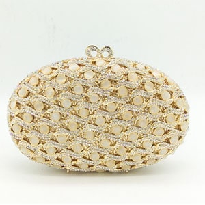 Women's Mini Evening Bag with Crystlas and Pearls