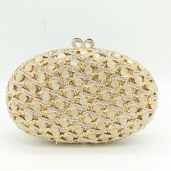 Women's Mini Evening Bag with Crystlas and Pearls