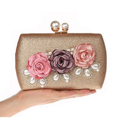 Women's Handmade Floral Mini Evening Bag