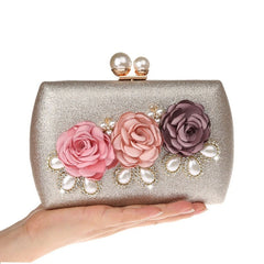 Women's Handmade Floral Mini Evening Bag
