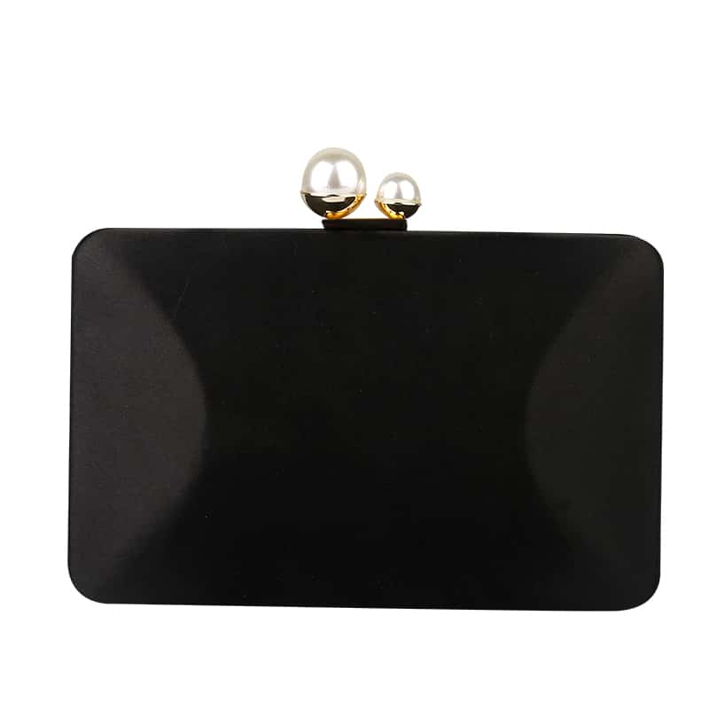 Women's Satin Pearled Mini Evening Bag