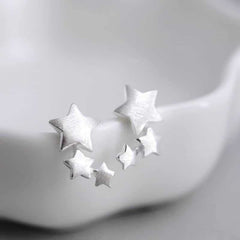 Women's Little Stars 925 Sterling Silver Stud Earrings