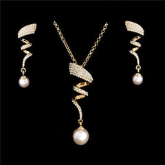 Women's Vintage Pearl Imitation Jewelry Set