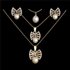 Women's Vintage Pearl Imitation Jewelry Set