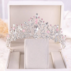 Gold / Blue Rhinestone Women's Hair Tiara