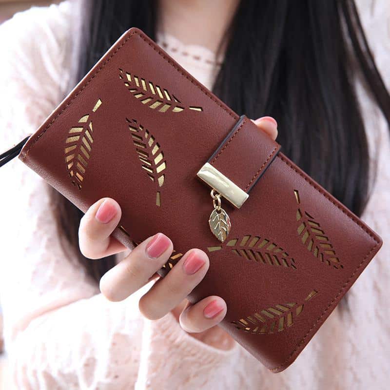 Women's Leaves Patterned Wallet