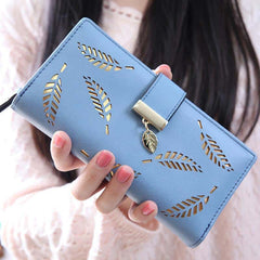 Women's Leaves Patterned Wallet