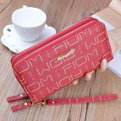 Women's Large Capacity Double Zipper Wallet