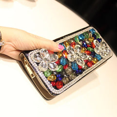 Women's Colorful Crystal Wallet