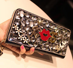 Women's Colorful Crystal Wallet