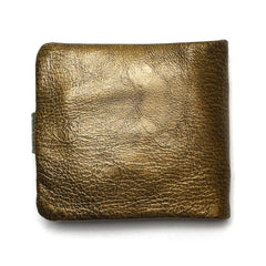 Compact Cowhide Leather Wallet for Women