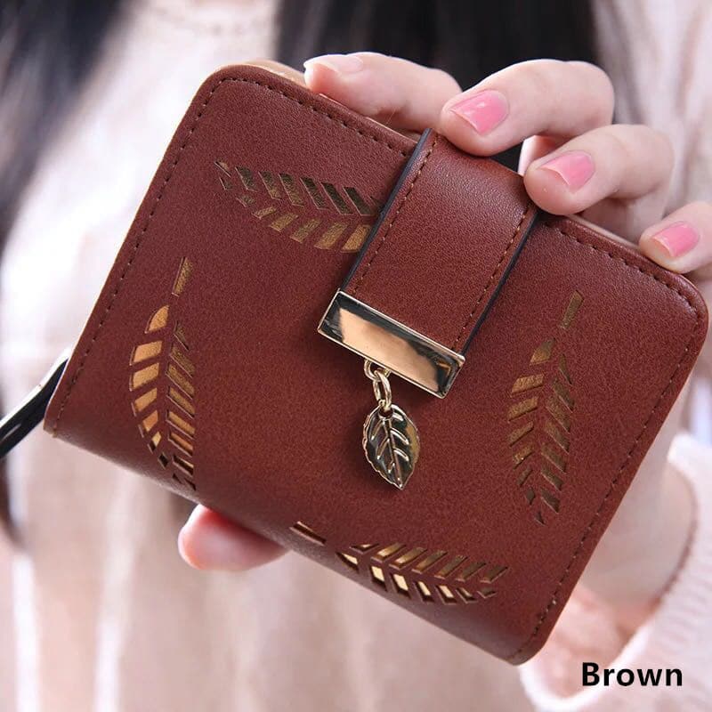 Women's Hollowed Leaves Pattern Wallet