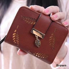 Women's Hollowed Leaves Pattern Wallet