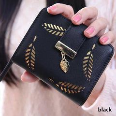 Women's Hollowed Leaves Pattern Wallet