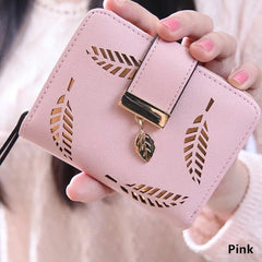 Women's Hollowed Leaves Pattern Wallet