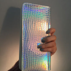 Hologram Zipper Wallet for Women