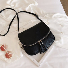 Women's Crossbody Bag with Tassels