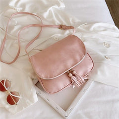 Women's Crossbody Bag with Tassels