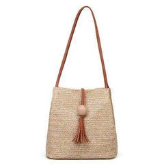 Women's Boho Straw Crossbody Bag