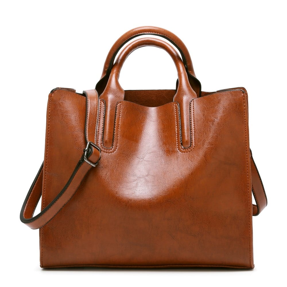 Women's Oil Eco-Leather Tote Bag